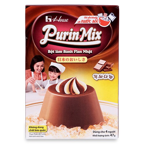 Bột bánh Flan vị SOCOLA Nhật Bản-Bột bánh Pudding trộn sẵn PurinMix | PC34